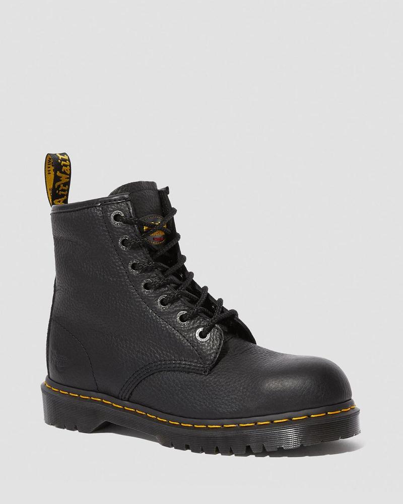 Botas De Trabajo Dr Martens Icon 7B10 Cuero Steel Puntera Mujer Negros | MX 399RVD